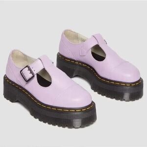 Women's Doc Marten Purple Lilac Platform Mary Jane Shoes Bethan Pisa T bar